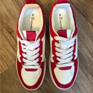 No Boundaries Red and White Casual Sneakers